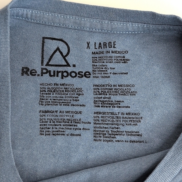 Urban Outfitters XL Blue Graphic T-Shirt, Be Kind, Recycle, NWT - Picture 4 of 7